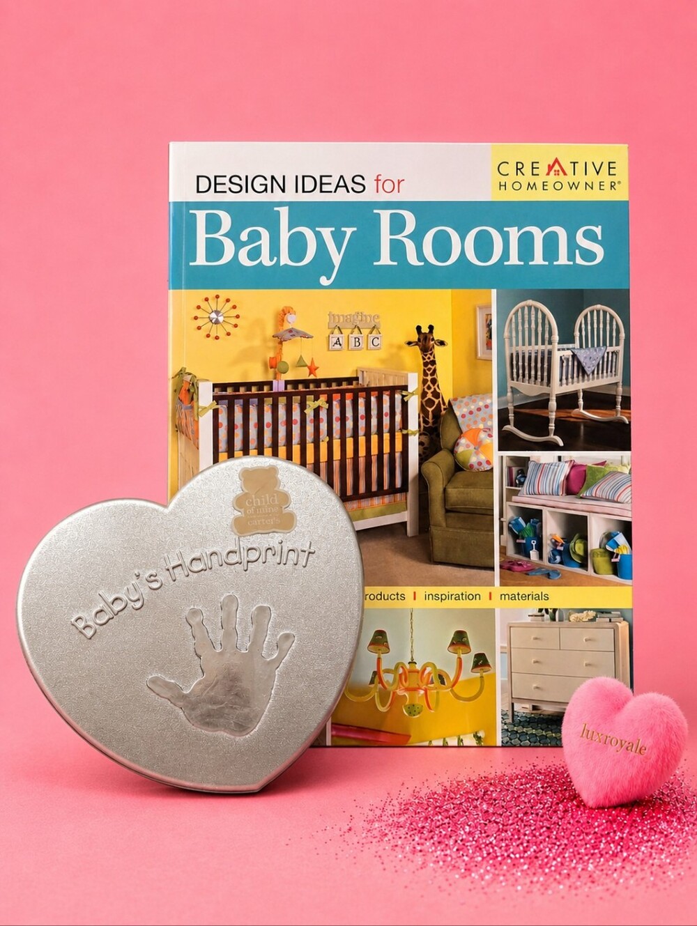 Vintage Baby Keepsake Bundle | Nursery Decor Book & Handprint Casting Kit